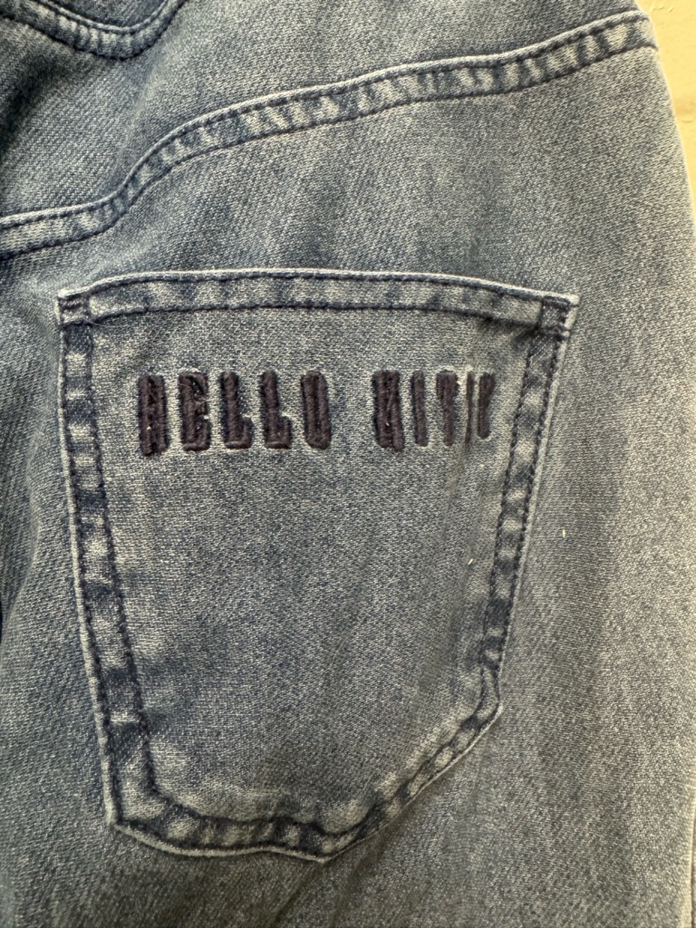 H&M Light Blue Flared Jeans with Embroidered Hello Kitty Patch - Picture 5 of 5